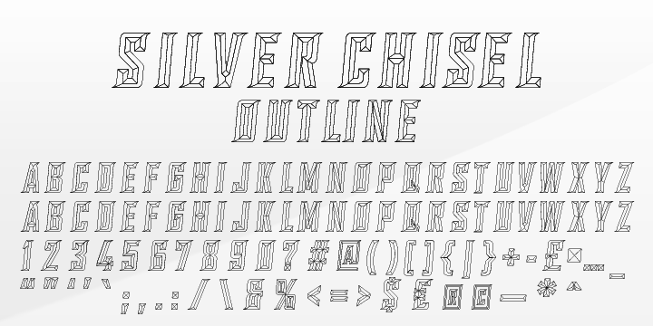 Beispiel einer SILVER CHISEL-Schriftart #12